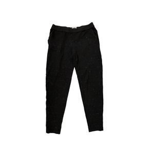 Aritzia WILFRED Le Fou Womens Black Heathered Joggers Pants Knit Pull On Size 6